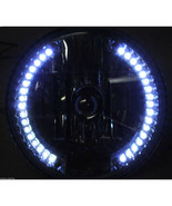 7&quot; Halogen Crystal Clear White Turn Signal Halo Headlight Fits Harley Mo... - $942.17 MXN