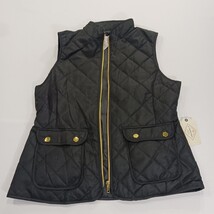 St John's Bay RN#93677 Women's Black Quilted Puffer Full Zip Vest Pockets Sz XS image 10