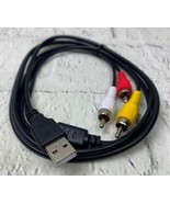 5ft 1.5M USB Male to 3 RCA Male Jack Splitter Audio Video AV Composite A... - £18.68 GBP