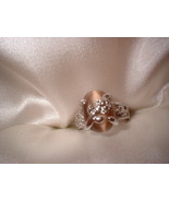 Brown Cats Eye Flower Ring Size 7  Bargain Bin Under $10.00 - £4.47 GBP