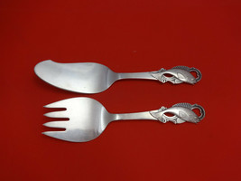 Fabulous Cohr Sterling Silver Fish Serving Set 2pc with Fish Design - $701.91