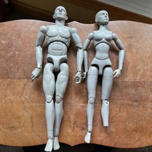 Sideshow Toys 2006 Art S Buck Artists Models Male And Female Nude Gray Figures - £32.89 GBP