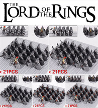 The Hobbit Dwarves Warriors with Dain Ironfoot Army Set 21 Minifigures Toy Gift - £22.04 GBP