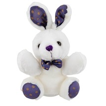 Lovett International Bunny Rabbit Plush White With Purple Accents Stuffe... - £7.76 GBP