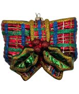 Celebrations by Christopher Radko Festive Bow Ornament Glass 2009 Christmas - $432.83 MXN