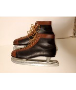 Vintage Canadian Beaver Skates Ice Cabin Cottage Decor Leather - $36.49