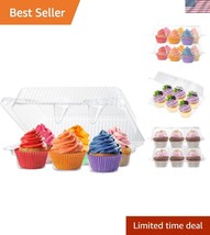 Stackable Cupcake Holder – 50 Pack Clear PET Containers for Safe Party T... - $756.61 MXN