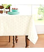 Pioneer Woman White Eyelet Tablecloth 60 x 84-in Cotton Kitchen Dining G... - €33,21 EUR