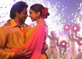 Deepika Padukone Inspired yellow Pink Bollywood Saree For Women, Jawan Movie Sar - £50.79 GBP