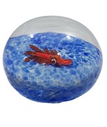 KOI Tropical Fish Paperweight Blue Ocean Hand Blown Art Glass 9&quot; Circumf... - €28,50 EUR
