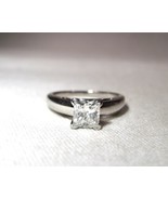 14K 1.06 Carat Princess Cut Diamond Wedding Ring Size 7 1/2 K185 - £2,130.38 GBP