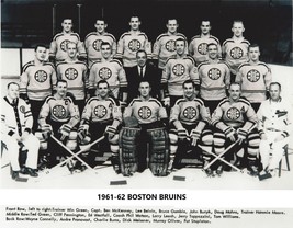 BOSTON BRUINS 1961-62 TEAM 8X10 PHOTO HOCKEY PICTURE NHL B/W - $4.94