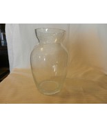 Clear Bubble Glass Flower Vase 7.75&quot; Tall 3.25&quot; Opening - £22.62 GBP