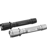 NEW Insignia Portable Handheld Tactical Black &amp; Silver LED Flashlights 2... - £10.21 GBP