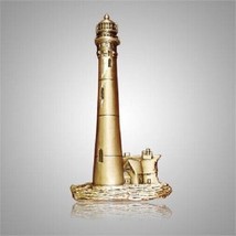 Brass Lighthouse Applique for Funeral Round Cremation Urn, Pewter Also Avail. - £55.74 GBP
