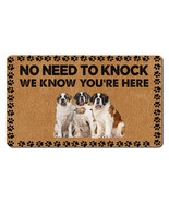 Funny St. Bernard Dog Outdoor Doormat No Need To Knock Mat Gift For Dogs... - £30.92 GBP