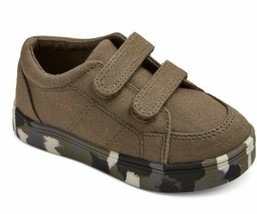 Cat &amp; Jack Sneakers Casual Verde Per Bambino Diemerro Con Fondo Camo Nuove - $223.80 MXN