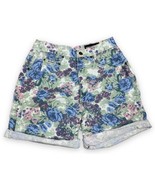Vtg 90s Not Guilty Floral Cotton Denim High Waist Mom Shorts USA 26” Wai... - £17.42 GBP