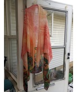 Pink Orange Soft Shawl Wrap Paisleys Excellent condition - $8.99
