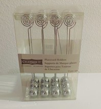 Celebrate It Place Card Picture Photo Holder 12-Piece Silver Ball Metal ... - $17.82