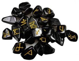 Black Tourmaline rune set - $47.95