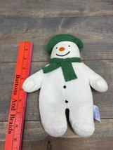 Eden The Snowman Raymond Briggs Green Hat Scarf Small 8&quot; Plush Stuffed C... - $14.84