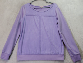 Juicy Couture Sweatshirt Womens Medium Purple Polyester Long Sleeve Roun... - $18.43