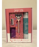 Joy &amp; Glee Women's Pink Razor &amp; Shave Care Set + 2 Refills, Gel &amp; Shower... - $15.74