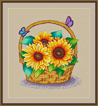 Sale!!! Sunny Basket By Cross Stitching Art Design - £41.69 GBP