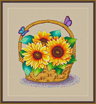 Sale!!! Sunny Basket By Cross Stitching Art Design - $52.99