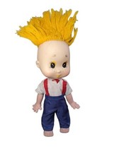 Eugene Freckle Face Yellow Yarn Hair Big Eyes Suspenders Outfit 11&quot; Doll VINTAGE - £10.07 GBP