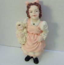 Town Square Miniatures Resin  Figure Girl holding doll 1:12 Scale - £3.85 GBP