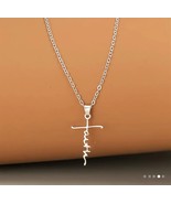 Stainless Steel Christian Faith Grace Steel Color Necklace Unisex NWOT J... - $6.92