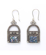 Hand Made Sterling Silver &amp; Anciant Roman Glass Earrings - $59.00