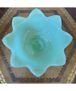 Fenton Jade 8” Bowl Lotus Flower Green Elegant Glass Vintage Jadelite - $81.39 CAD