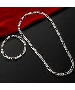 Charms 4mm Classic Geometry Chain 925 Stamped Silver Bracelet Necklace F... - £10.21 GBP+