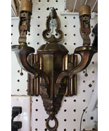 Vintage electric brass wall  sconce double light  - £98.47 GBP