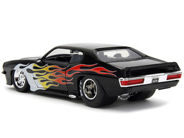 1971 Pontiac GTO Black w Flame Graphics Bigtime Muscle Series 1/24 Diecast Car J - £28.46 GBP