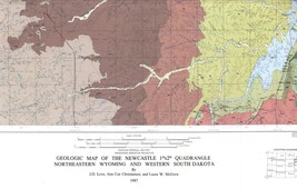 Geologic Map: Newcastle 1x2 Quadrangle, Wyoming and South Dakota - £10.39 GBP