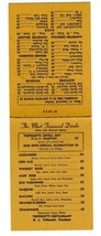 Toffenetti Restaurant Drinks and Wine Tent Card Menu New York 1950&#39;s  - £22.06 GBP