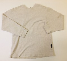 Vintage Men&#39;s Structure Pullover L/S Shirt Size Small Oatmeal Heather 1990s - £18.31 GBP