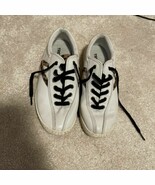 Tretorn Nylite 25 Plus Lace Up Athletic White &amp; Leopard Sneakers SZ 6 - $25.48 CAD