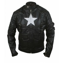 Marvel&#39;s Chris Evans Captain America Costume Leather Jacket - $69.29+