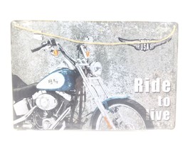 Made in The USA Ride To Live Motorcycle Bike Tin Metal Sign 8” X 12” Approx New - £8.54 GBP