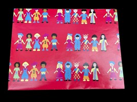 CHILDREN OF THE WORLD KIDS WRAPPING SHEETS GIFT WRAP CHILDREN FEDERATION... - $14.59