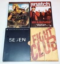 Troy, Snatch, Fight Club &amp; Seven DVD Brad Pitt Lot - £7.90 GBP