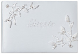 Darice Victoria Lynn Baby Rose Collection Wedding Guest Book, White - £43.71 GBP