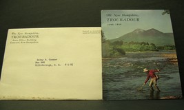 June 1950 NH Troubadour Original envelope Fly Fishing Howe Library Hanov... - $5.86
