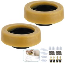 2 Pack Extra Thick Toilet Wax Ring, Toilet Bowl Wax Seal Kit With Closet... - £24.75 GBP