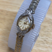 Vintage Waltham Lady 10k RGP GF Band Genuine Diamonds Hand-Wind Mechanical Watch - $73.88